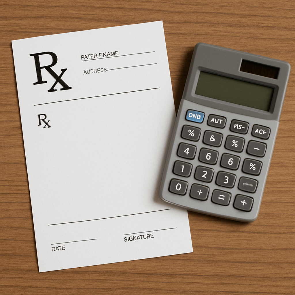 Prescription form and calculator