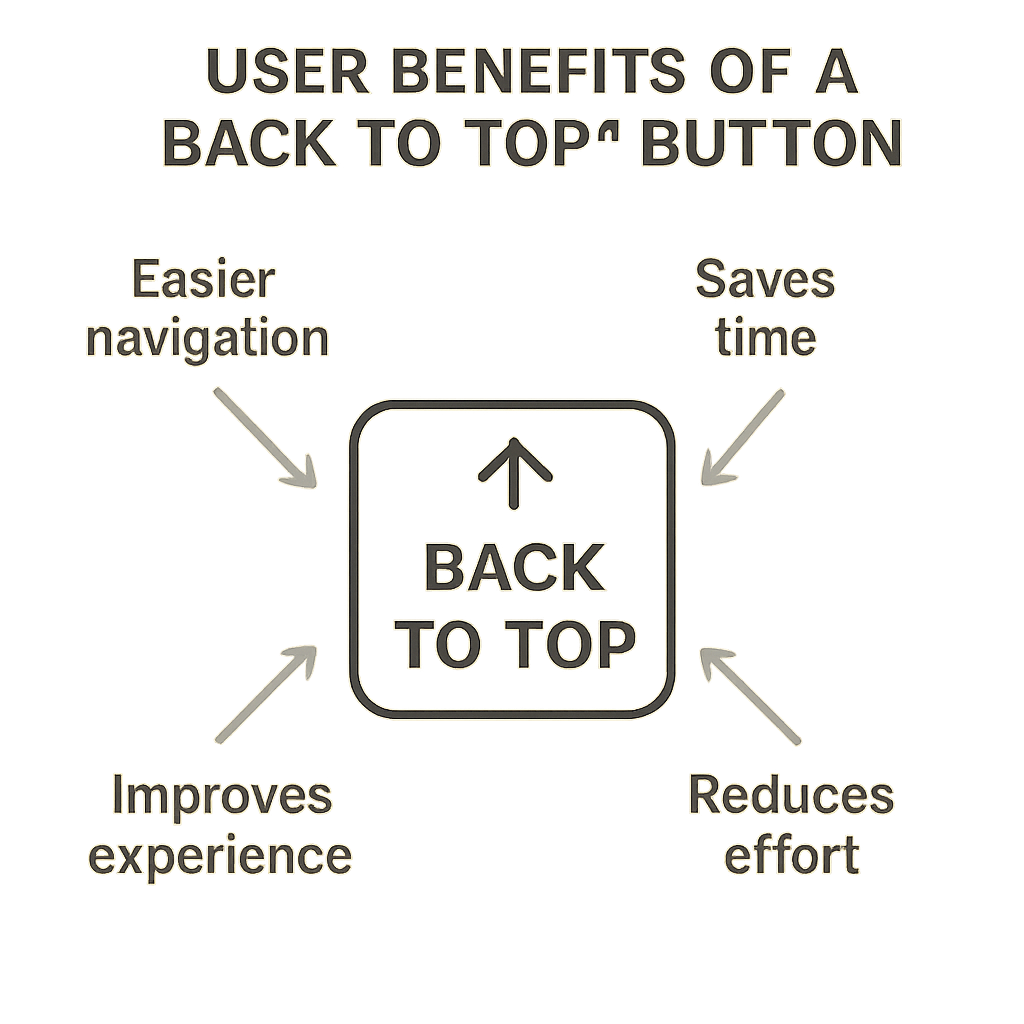 Diagram showing user benefits of a "Back to Top" button