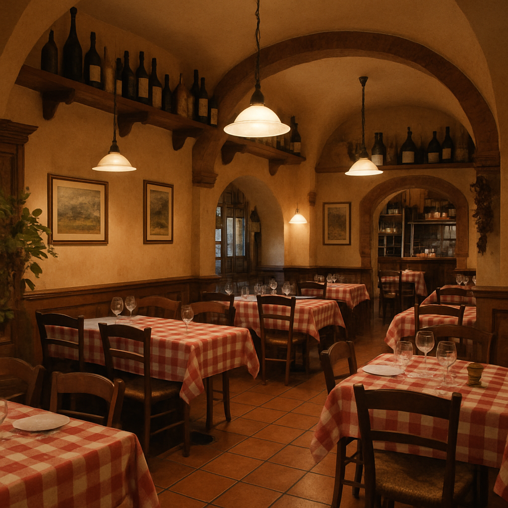 Italiensk restaurang interiör