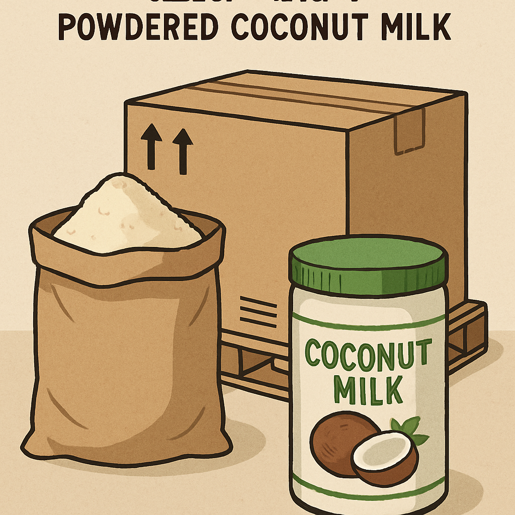 Storage and transportation of powdered coconut milk