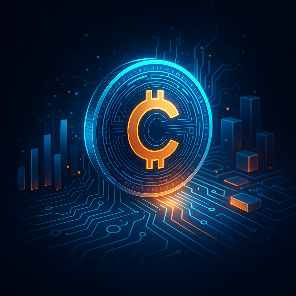 A futuristic digital currency concept