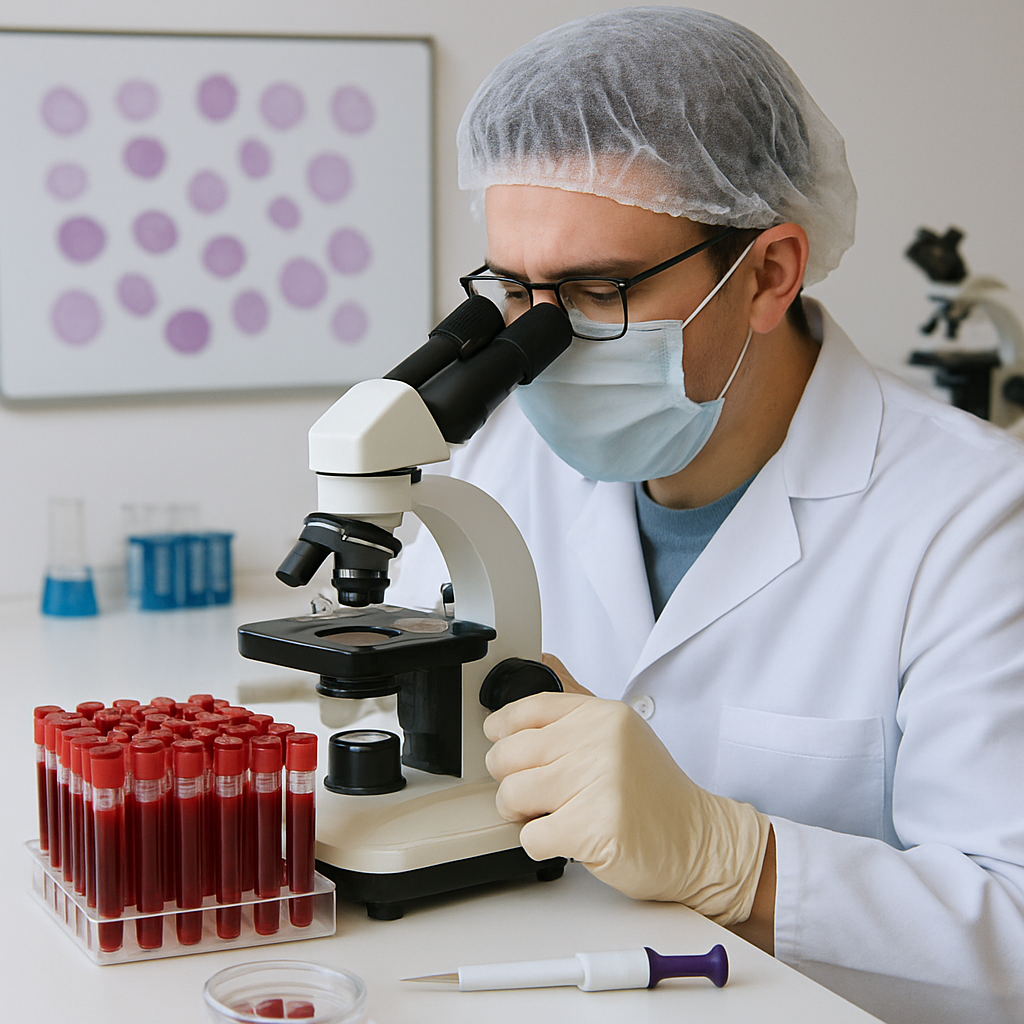 Hematolog laboratuvar çalışması