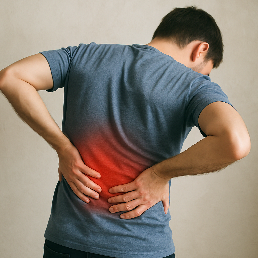 Image of a person experiencing back pain
