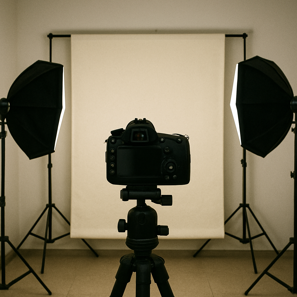 Photo studio setup for ID pictures