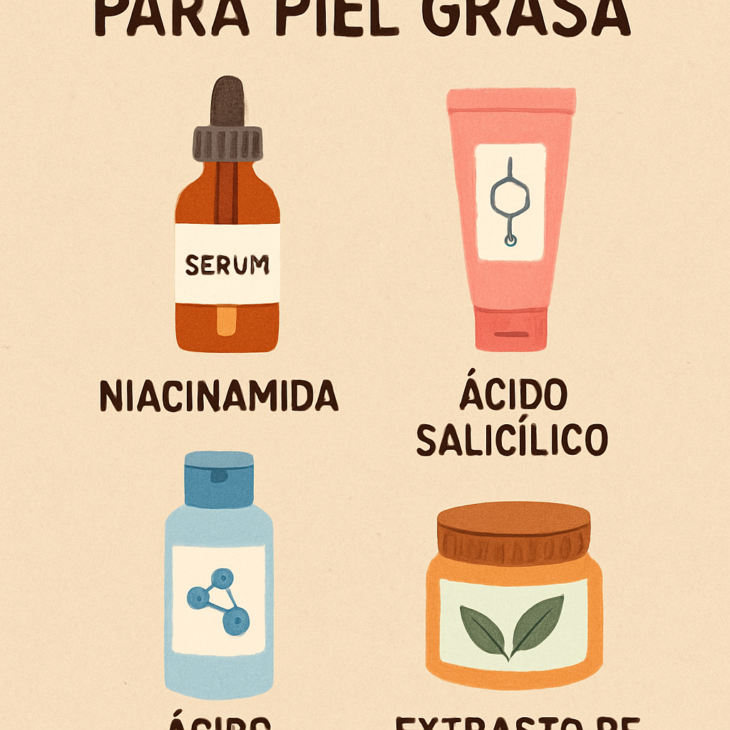 Ingredientes esenciales para piel grasa