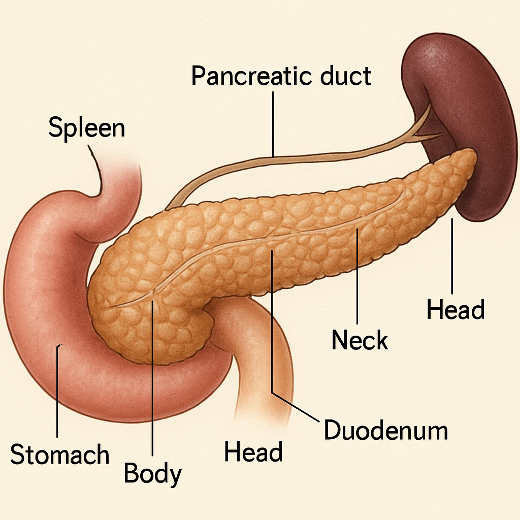 Pankreasın anatomik yapısı