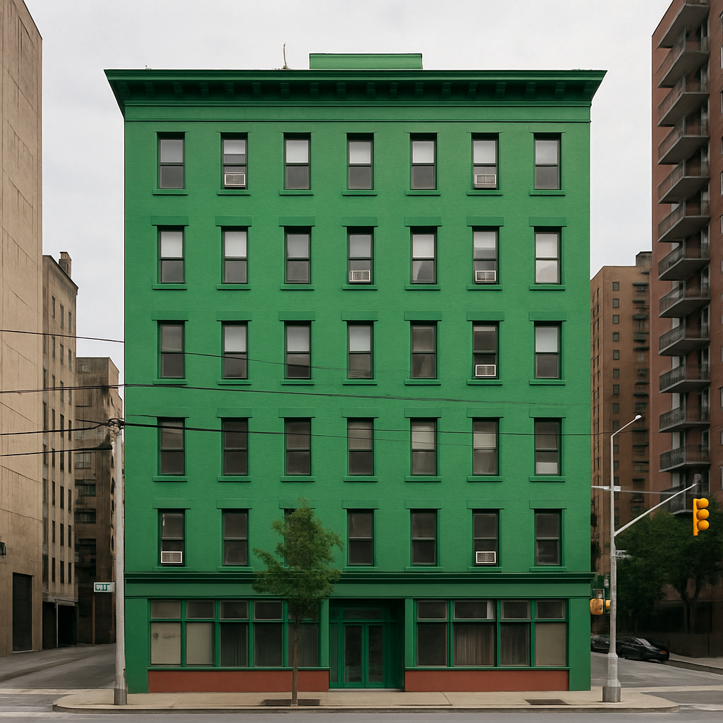 Green building in an urban setting