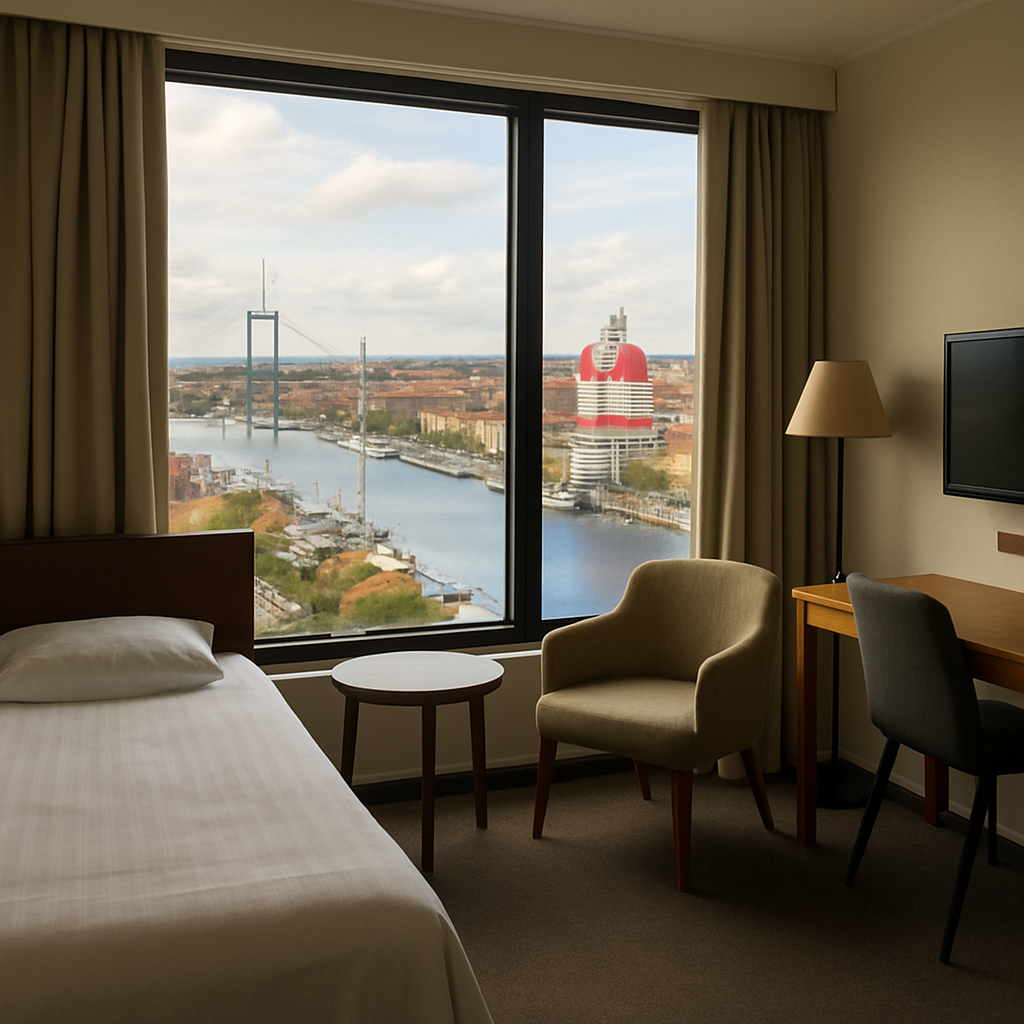 Hotel room with a view of Gothenburg