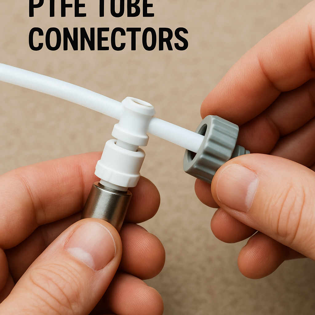 Image of PTFE tube connectors being installed