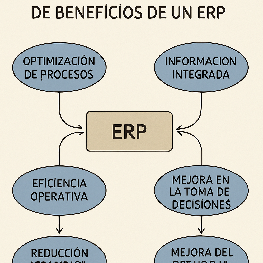 Diagrama de flujos de beneficios de un ERP