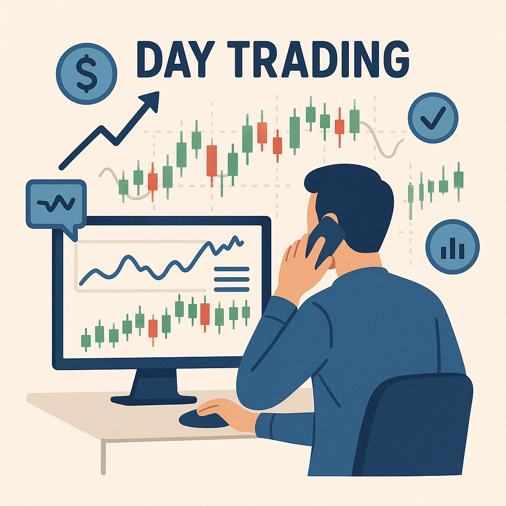 Day trading concept illustration