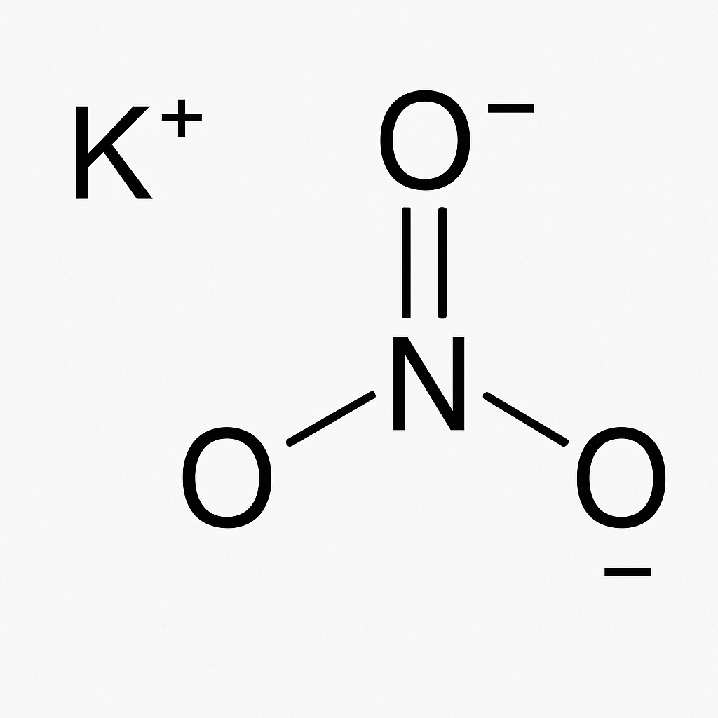 Potassium nitrate chemical structure