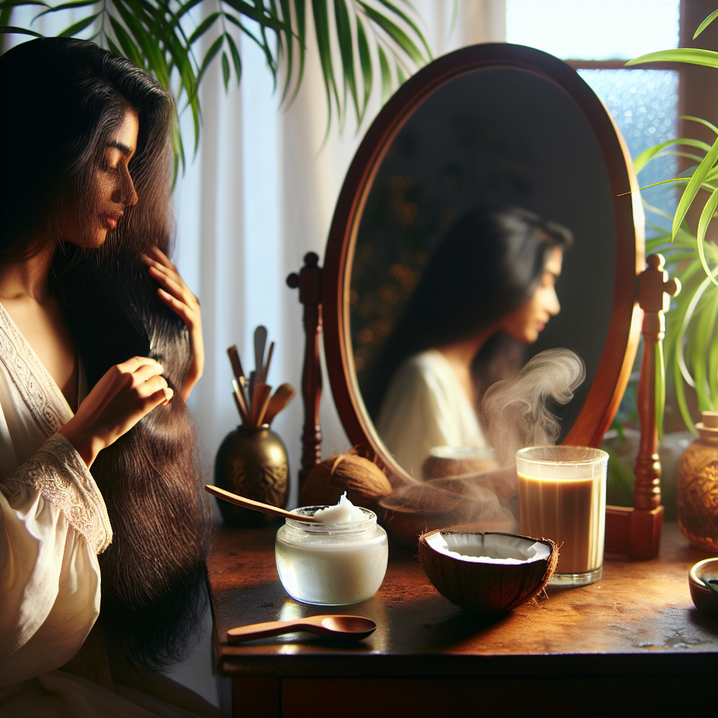 Aceite de coco para el cabello