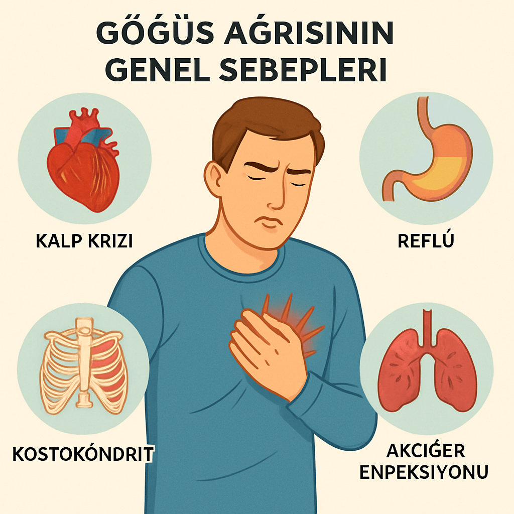 Göğüs ağrısının genel sebepleri