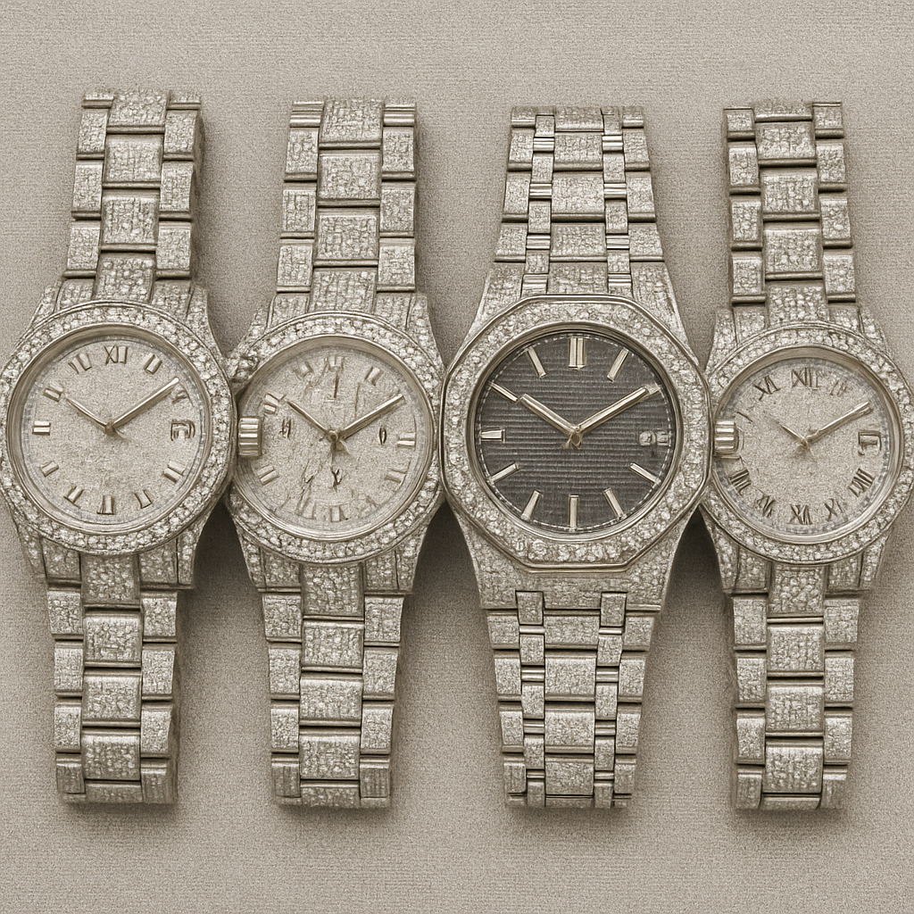 Selection of iced out watches