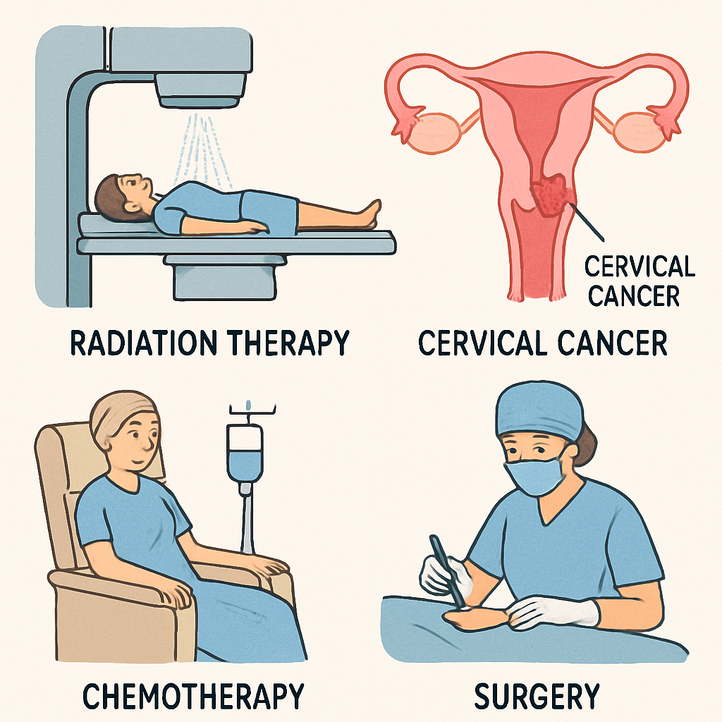 Medical treatment of cervical cancer