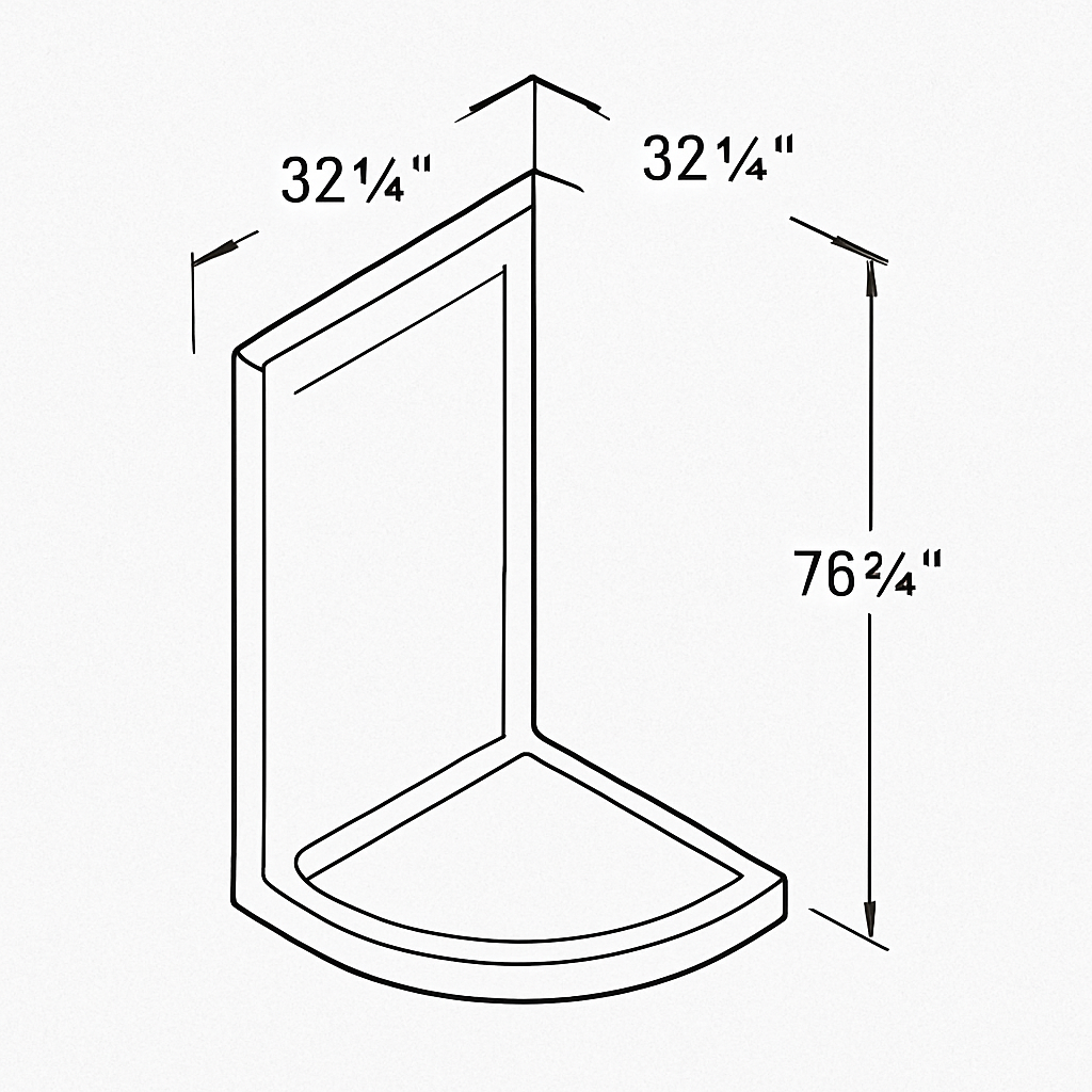 Small corner shower dimensions