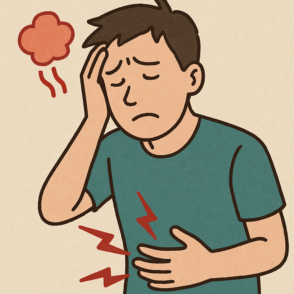 Person experiencing side effects