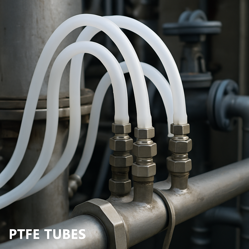 Industrial application of PTFE tubes