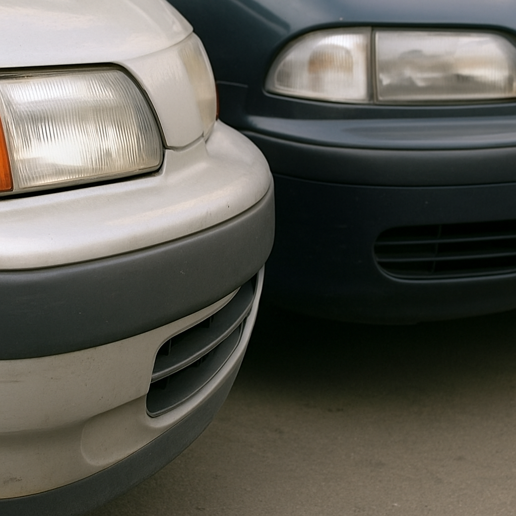 car bumpers close-up
