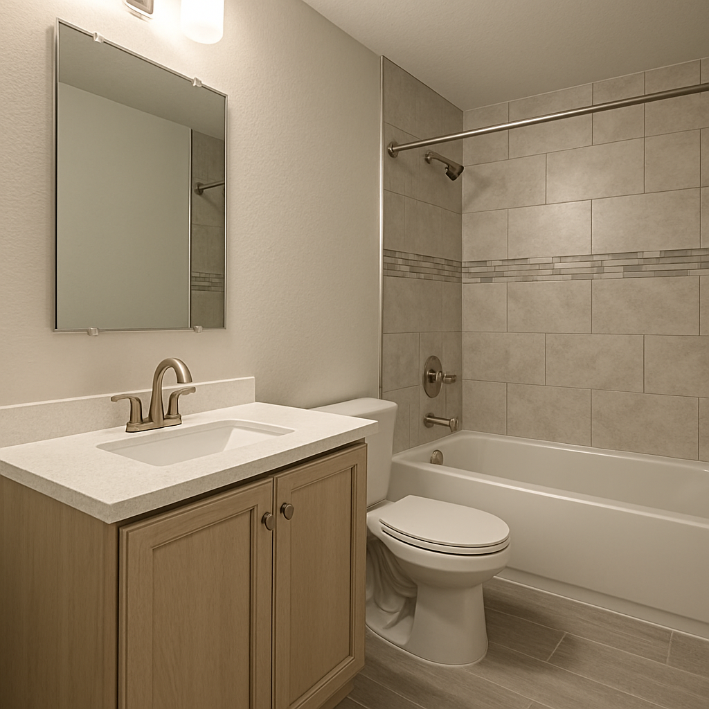Newly renovated bathroom