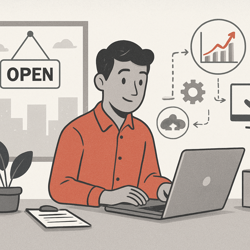 A growing small business utilizing IT services for efficiency