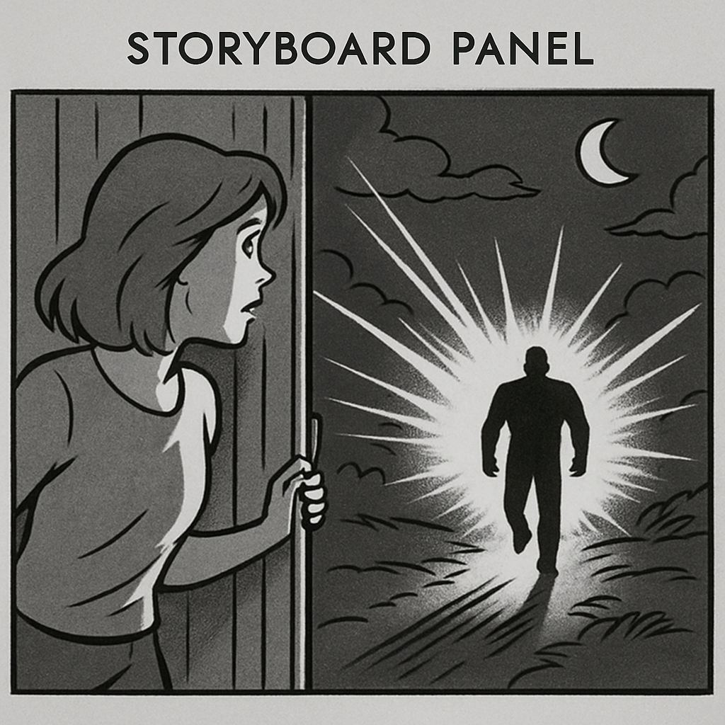Storyboard panel showing key elements