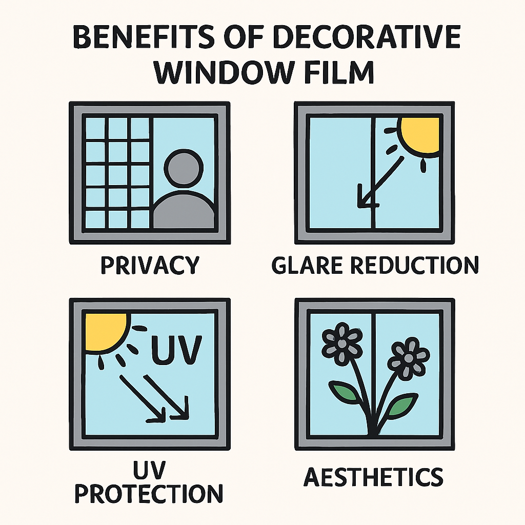 Various benefits of decorative window film