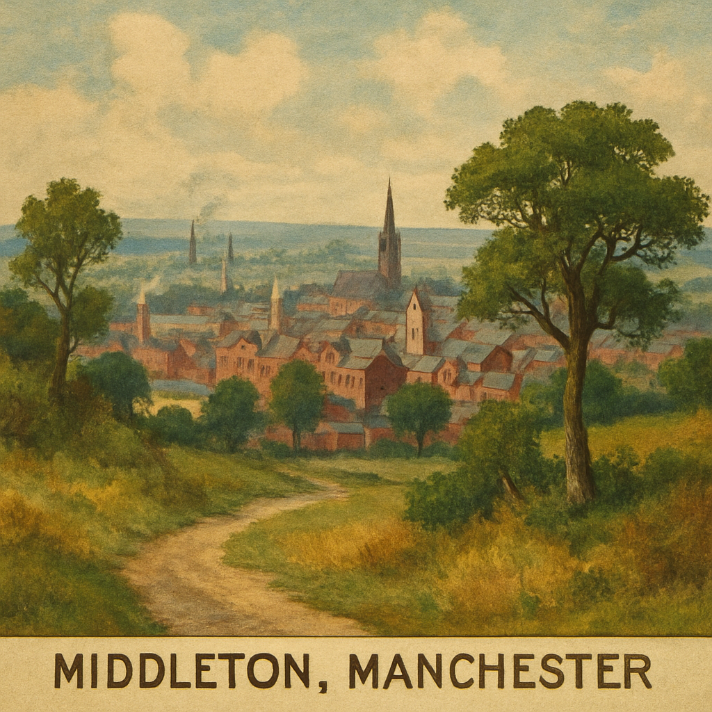 A scenic view of Middleton, Manchester