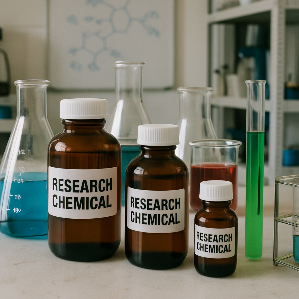 Research chemicals in a lab setting