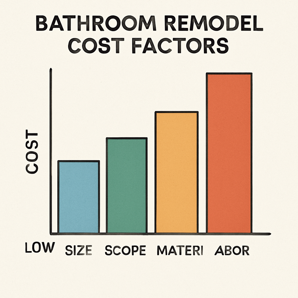 Comparative chart of bathroom remodel cost factors