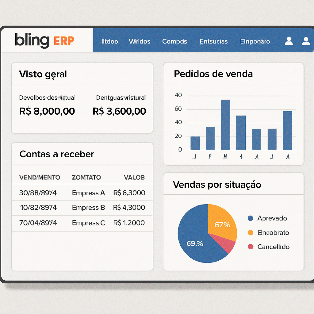 Using Bling ERP dashboard