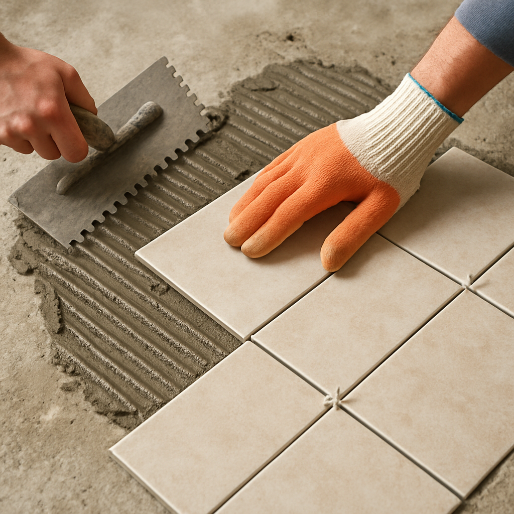 Tile installation process