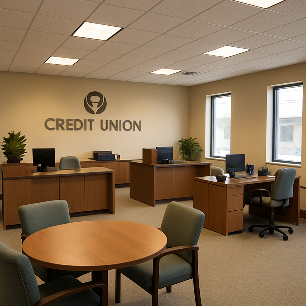Credit union office interior