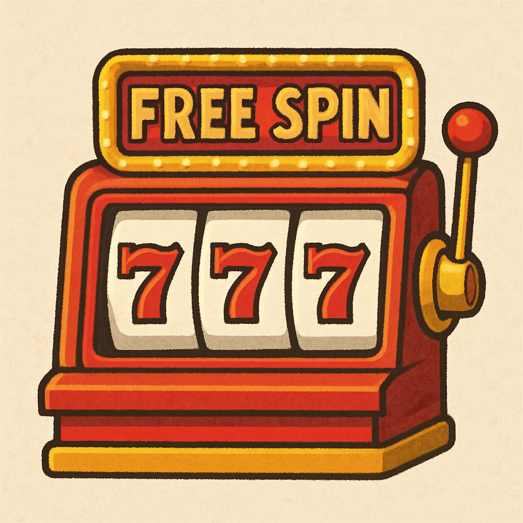 Free spin slot machine illustration