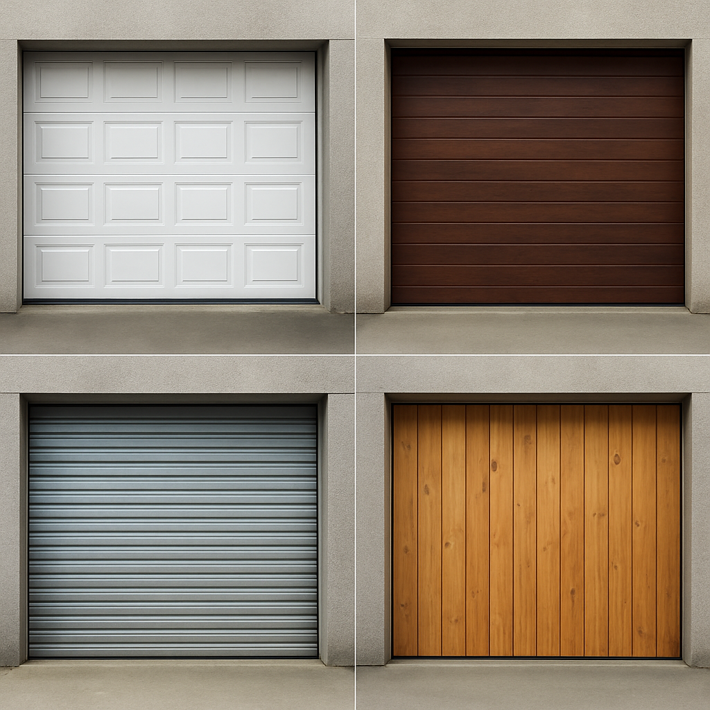 Assorted garage door materials