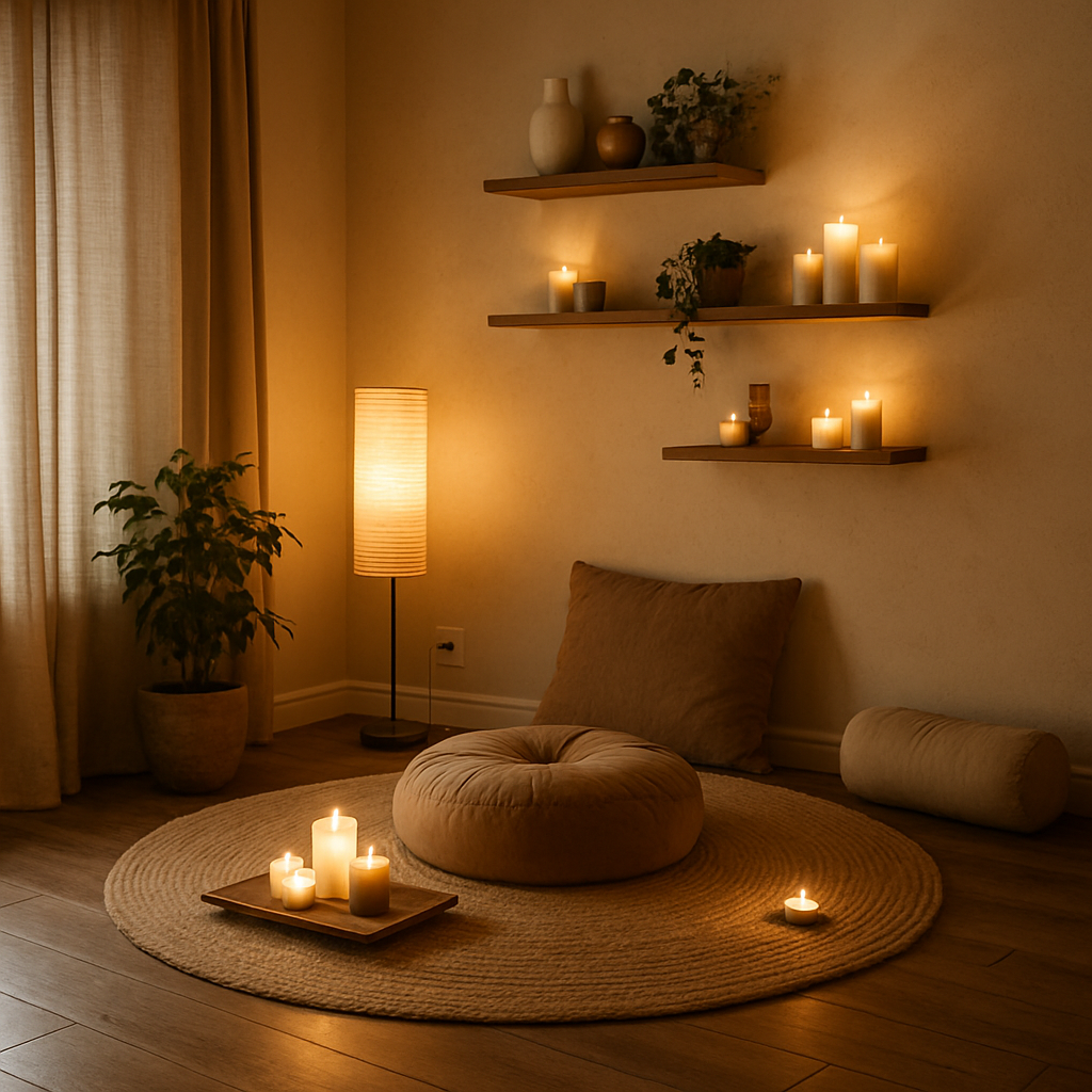 cozy meditation room
