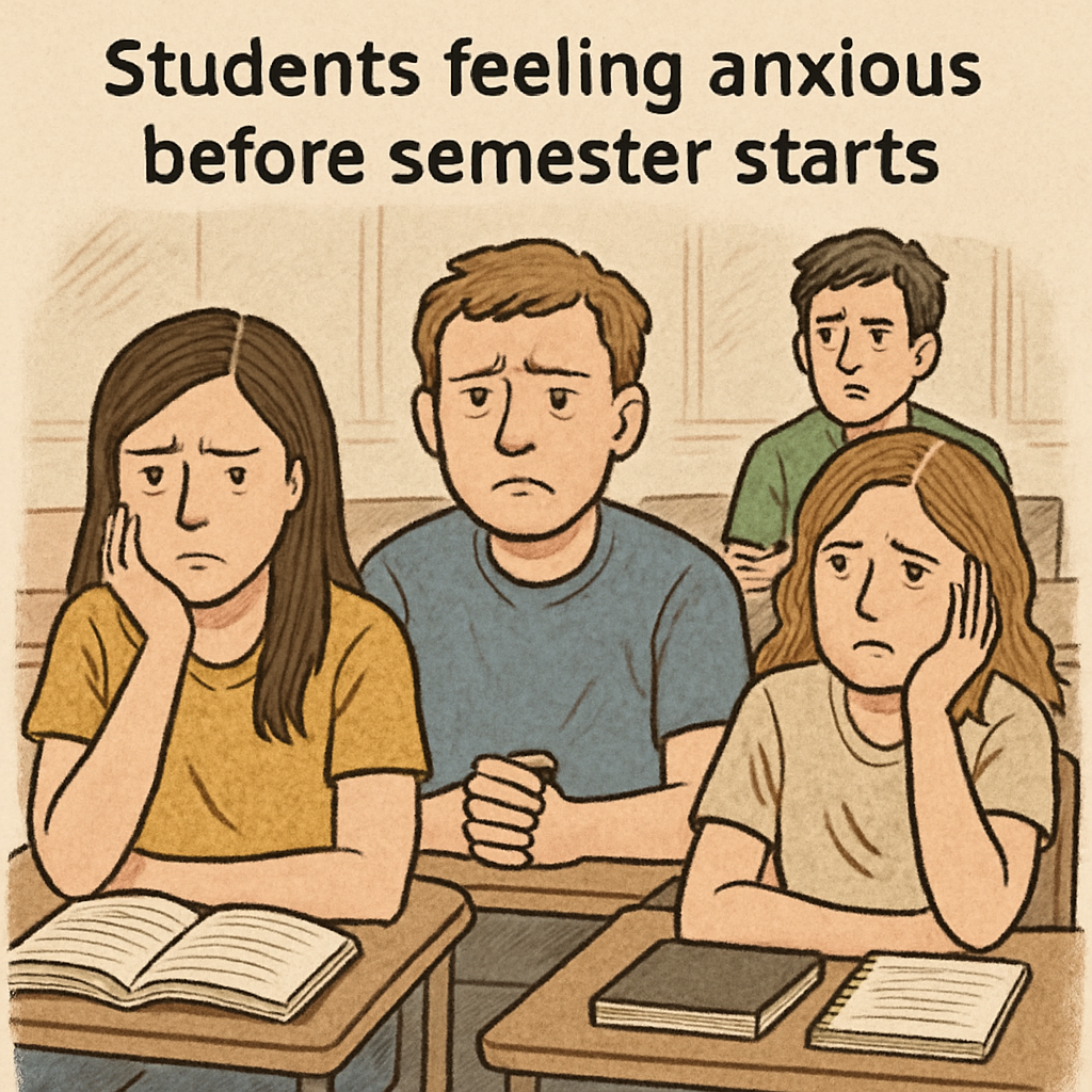Students feeling anxious before semester starts