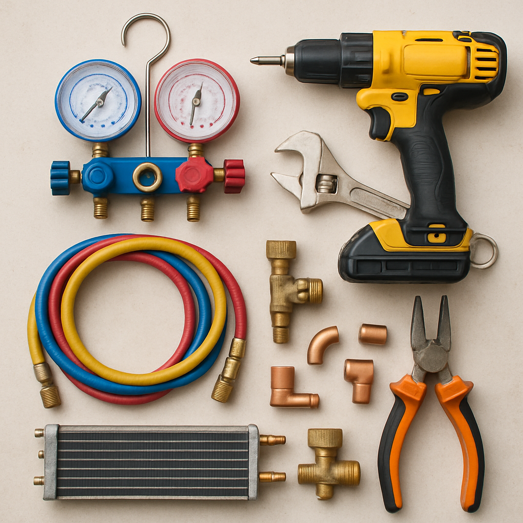 AC repair tools and parts