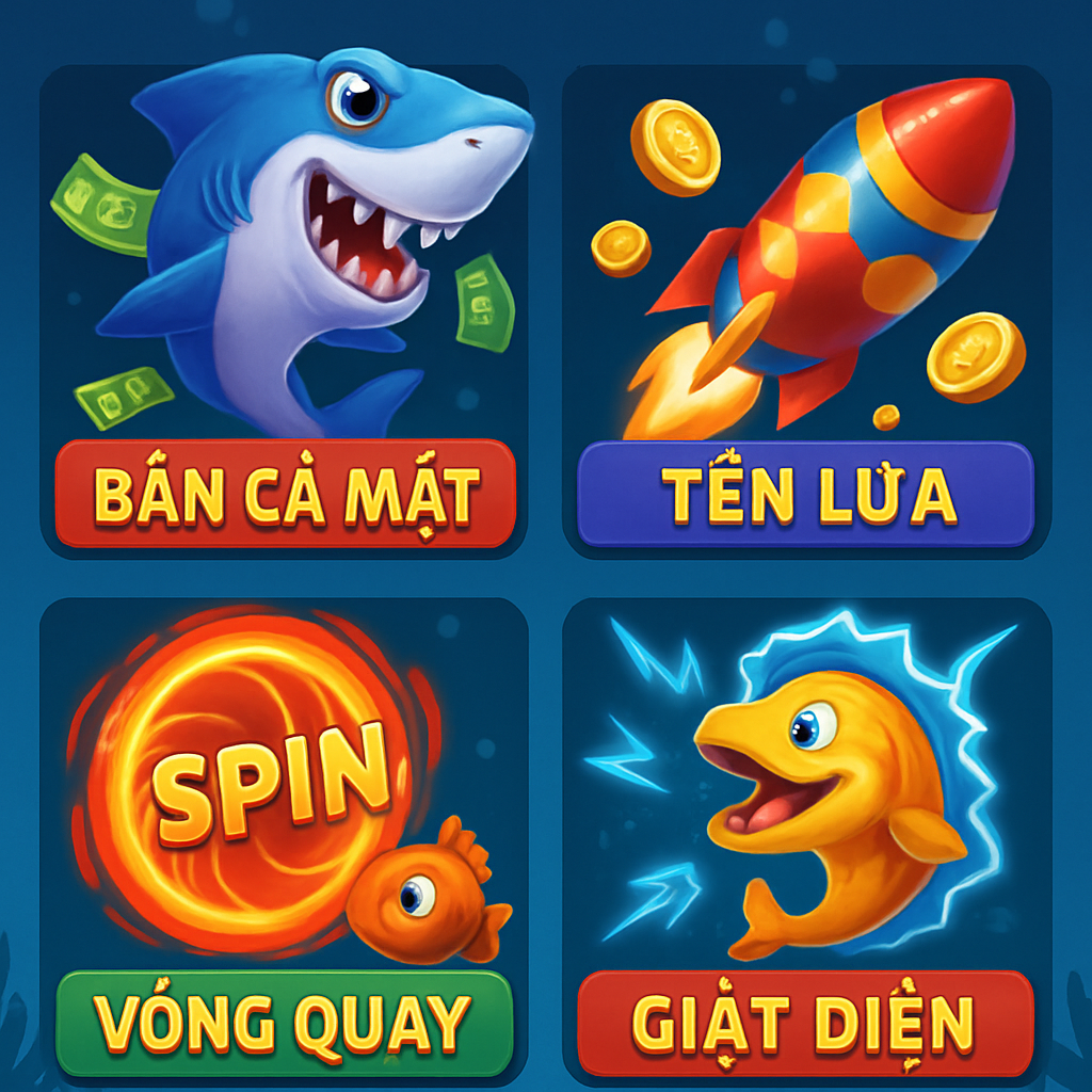 Hình ảnh các tính năng mới trong game bắn cá ăn xu