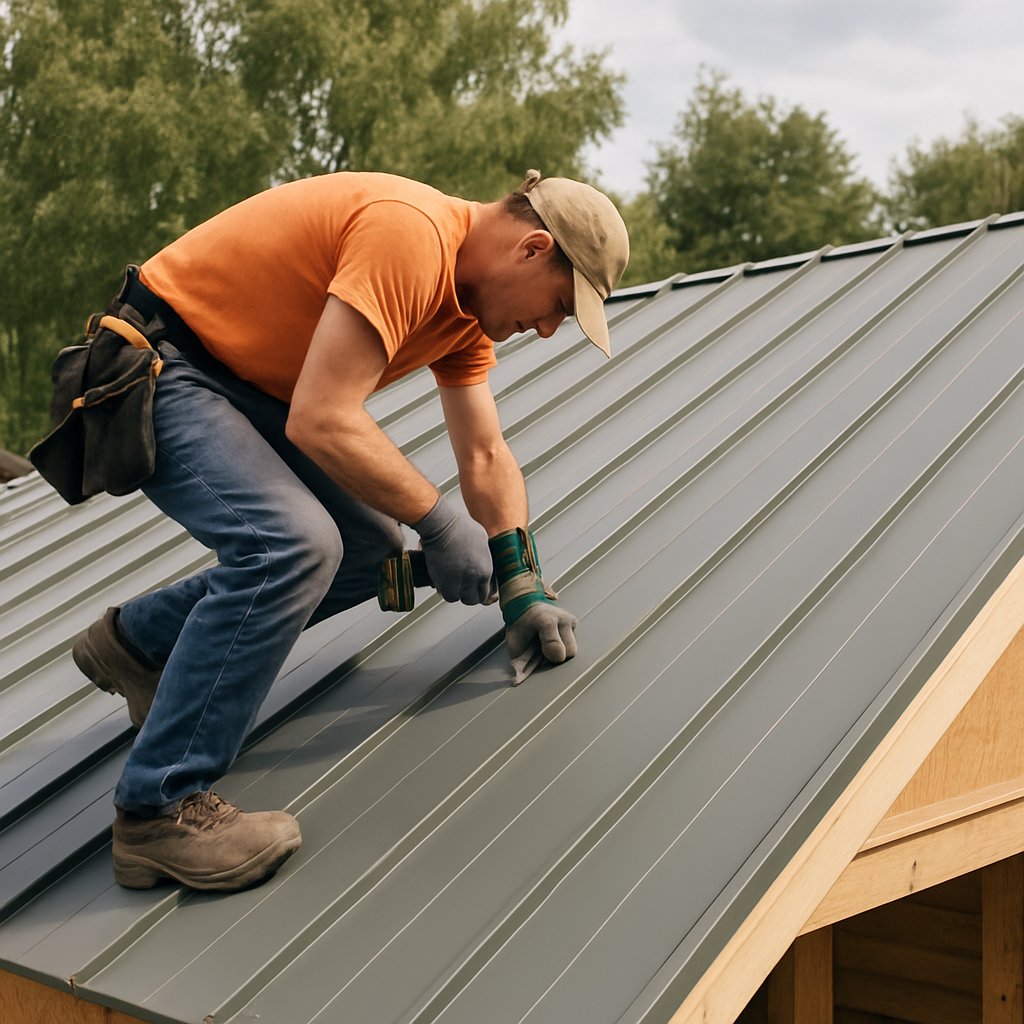 standing seam metal roof installation