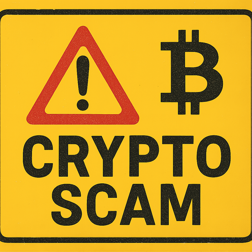 Crypto scam warning sign