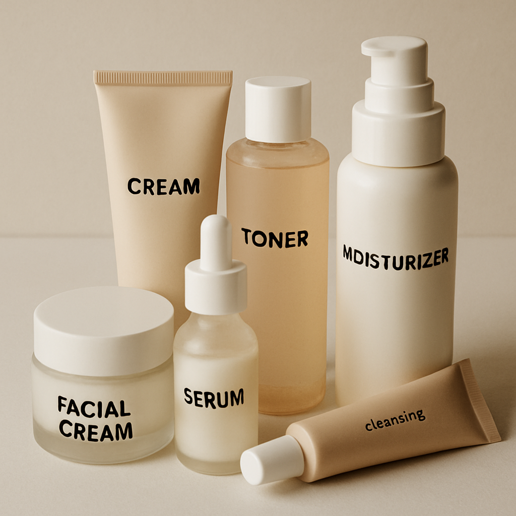 Selection of skincare products