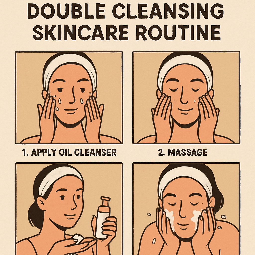 double cleansing skincare routine
