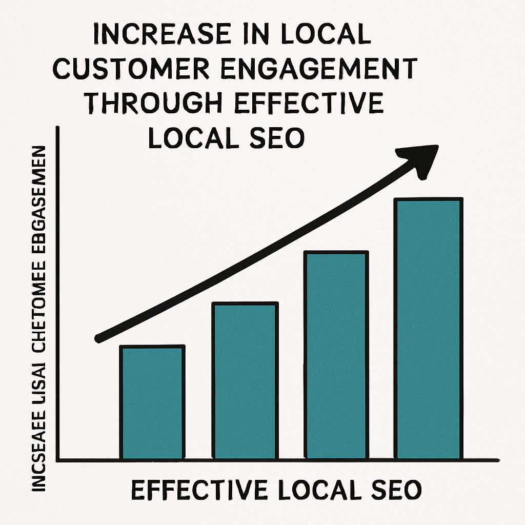 Graph showcasing the increase in local customer engagement through effective local SEO