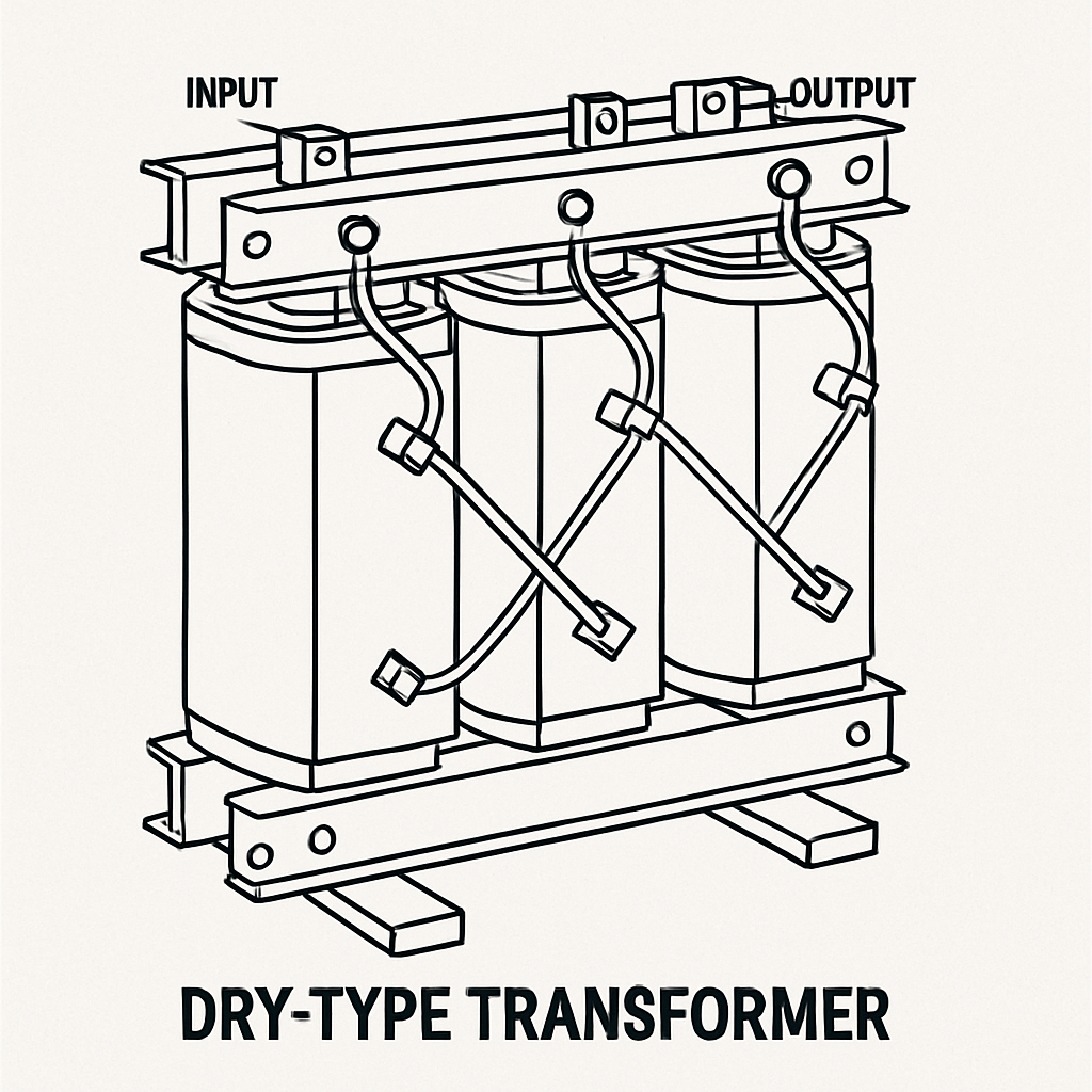 Dry type transformer diagram