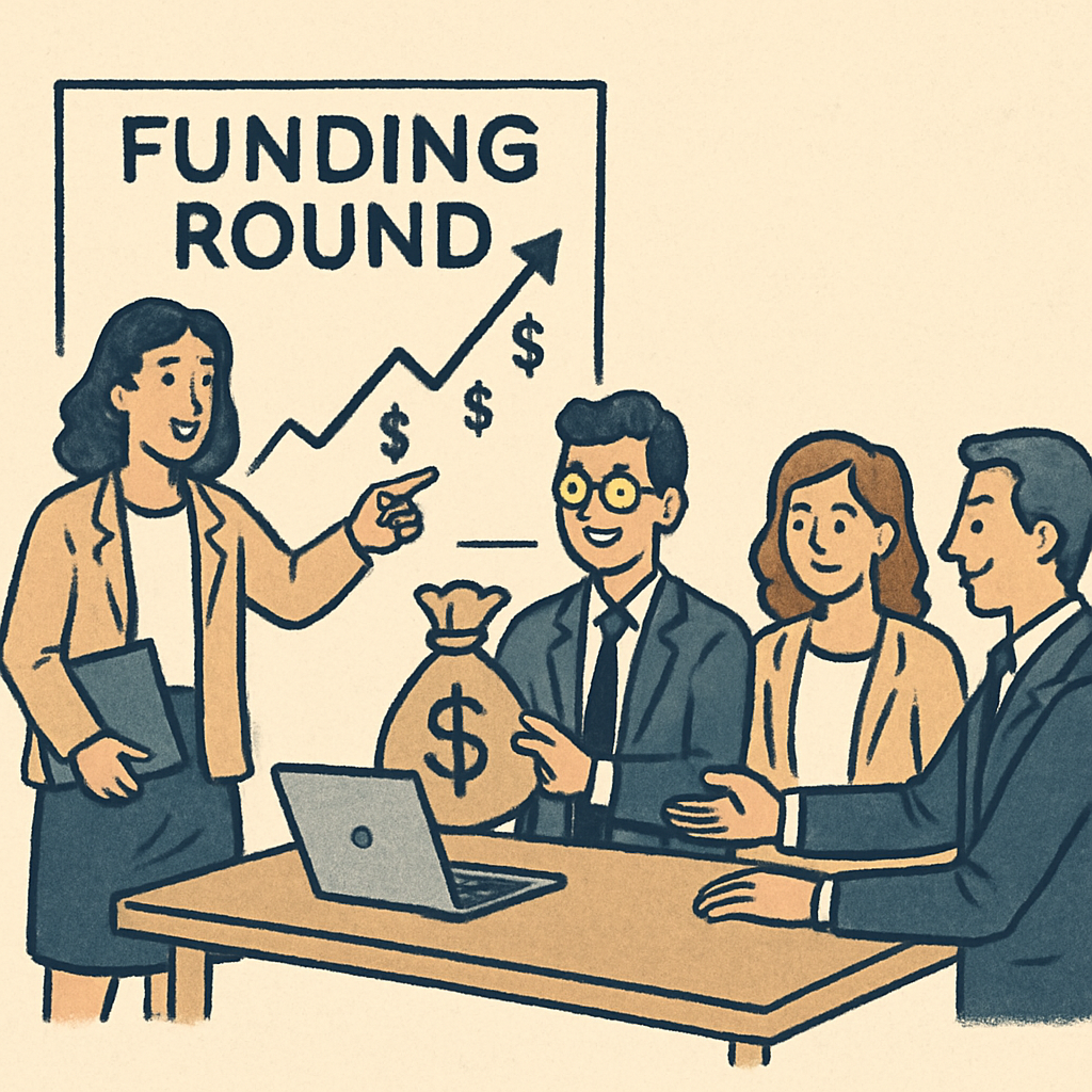 Ilustración de una ronda de financiación