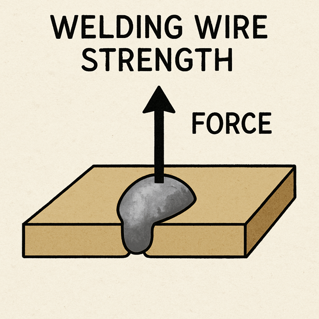 Diagram showing welding wire strength