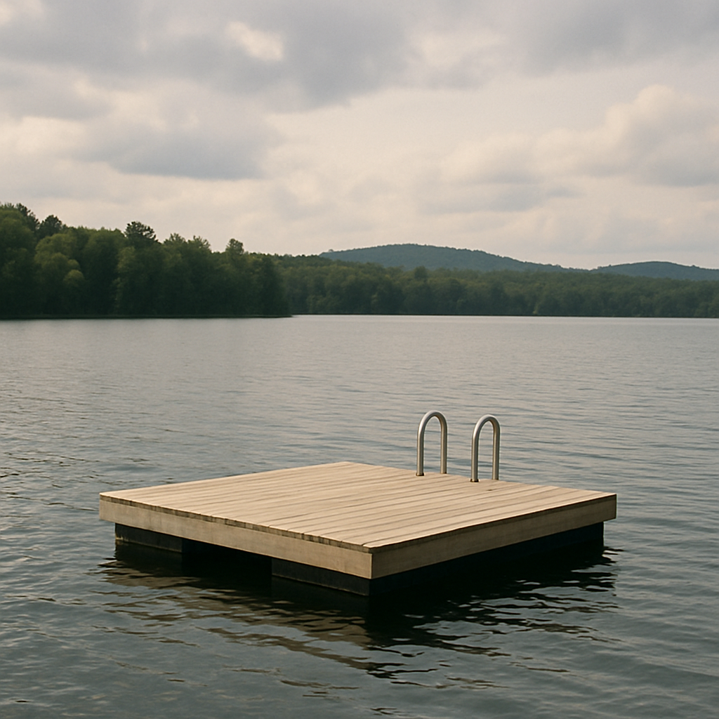 floating dock on a lake