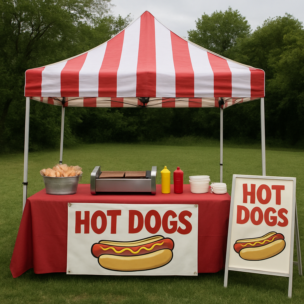 hot dog event setup